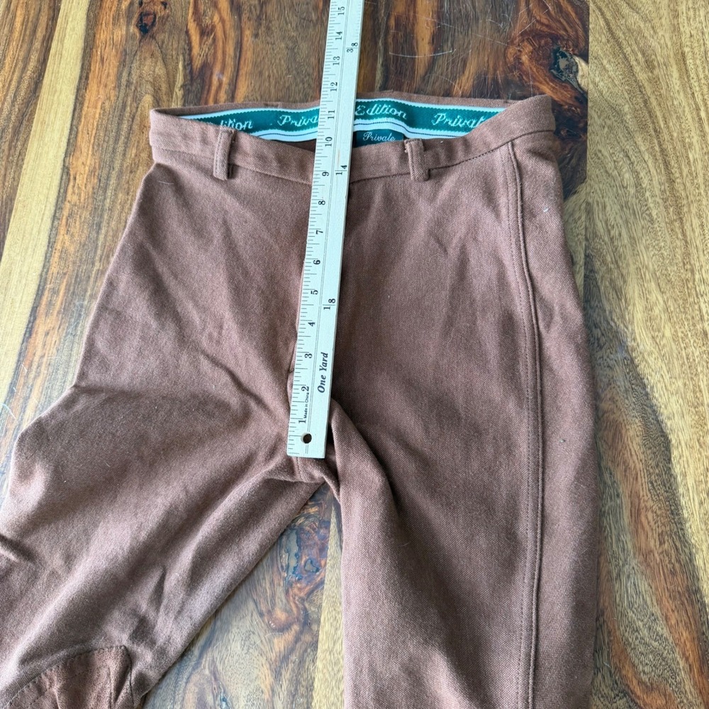 Private Edition Silver Women Equestrian Riding Breeches Brown Size 30 L 28 Waist - Picture 7 of 11